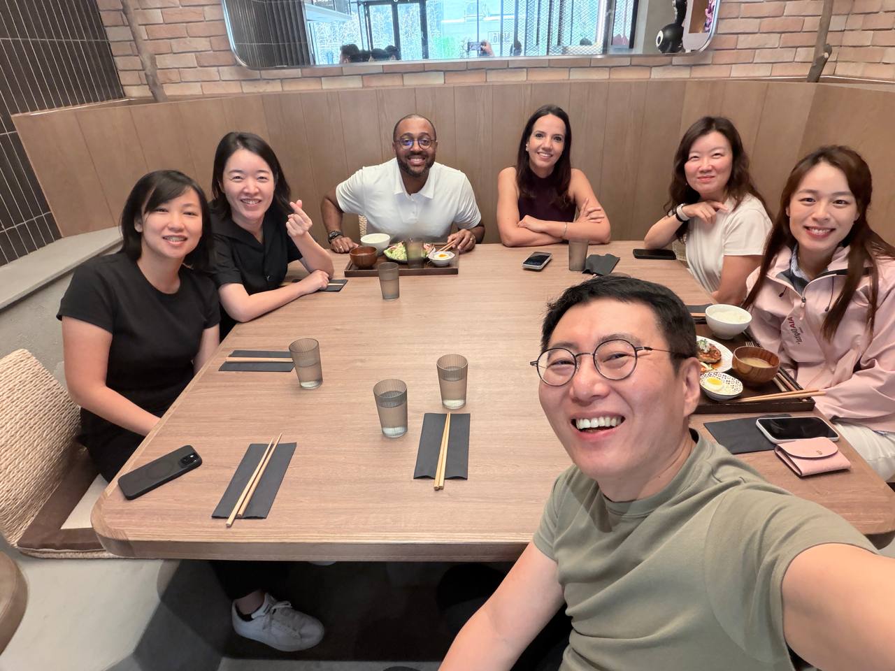 Team Karage at lunch